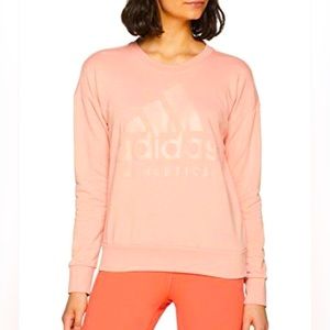 Pink Adidas crew neck. Size S.